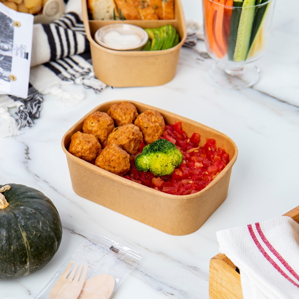 牛皮紙長方形碗 750ml 2號