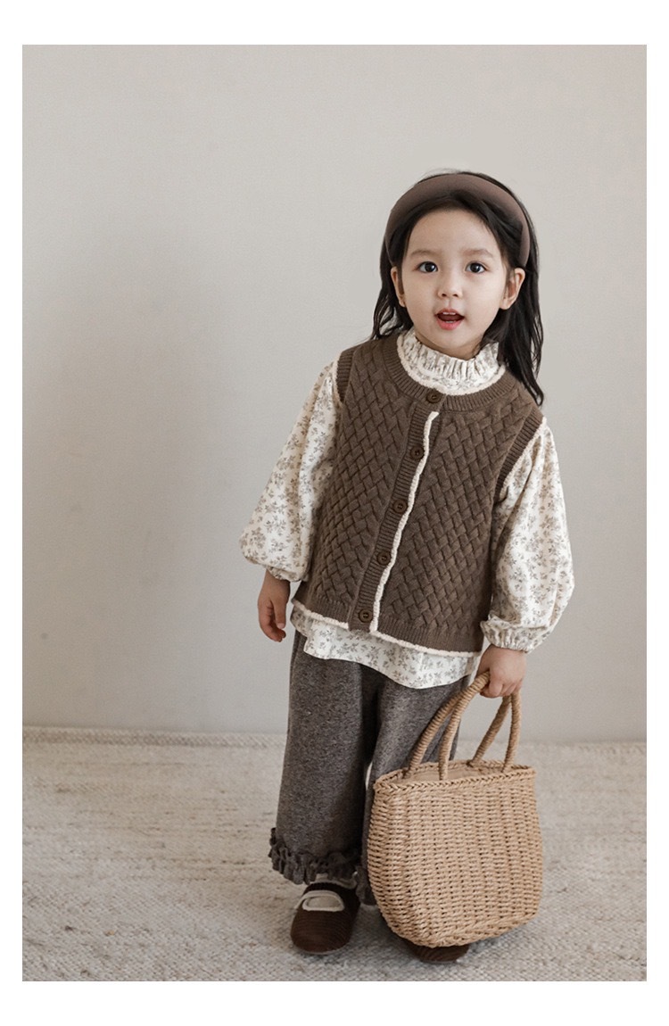 復古菱格紋背心