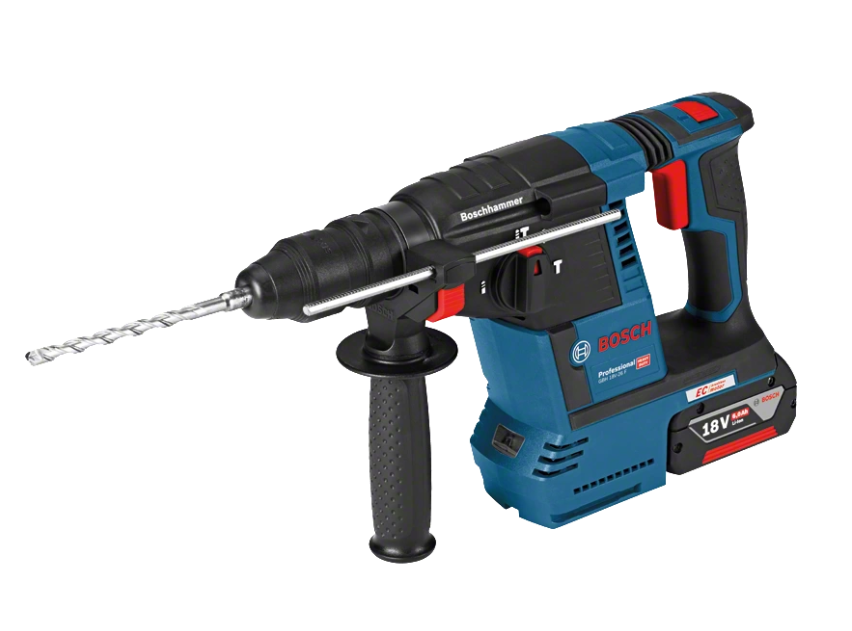 "BOSCH"(18V鋰電)充電式SDS-plus四坑油壓錘鑽 (無碳刷) (6.0AH電池)