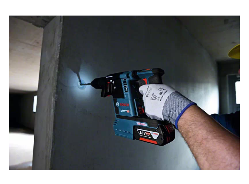 "BOSCH"(18V鋰電)充電式SDS-plus四坑油壓錘鑽 (無碳刷) (6.0AH電池)