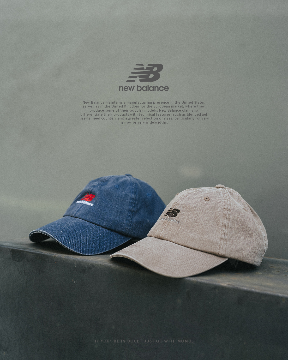 New Balance 水洗棒球帽/老帽 3色 LAH01003