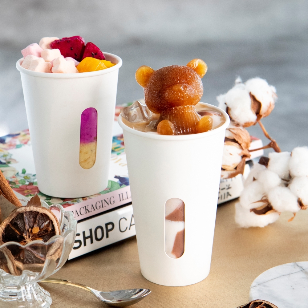 開窗冷熱共用杯 16oz 白色