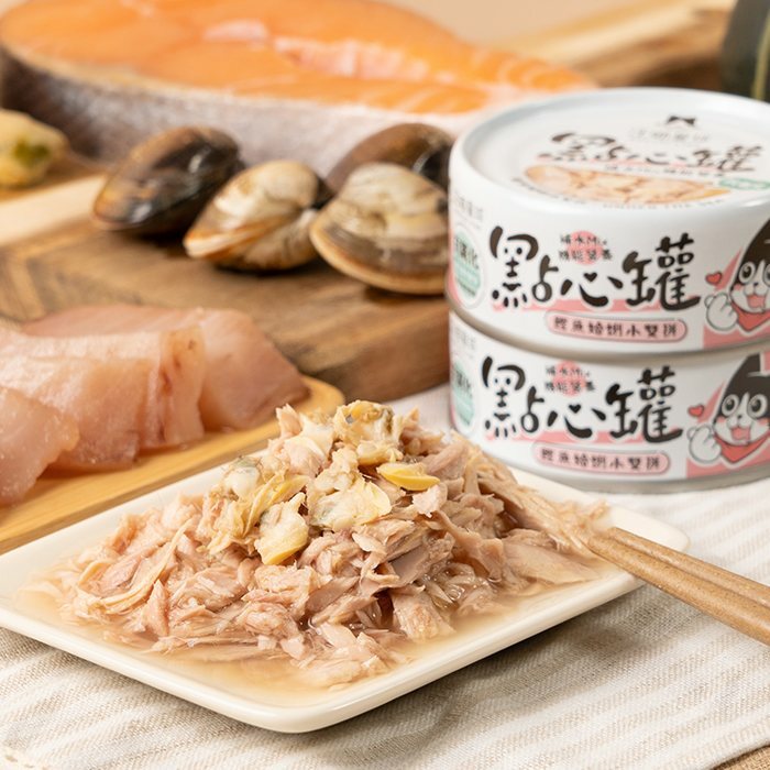 汪喵星球 點心罐 鰹魚蛤蜊 無膠副食罐 80g (湯罐) (貓狗適用)