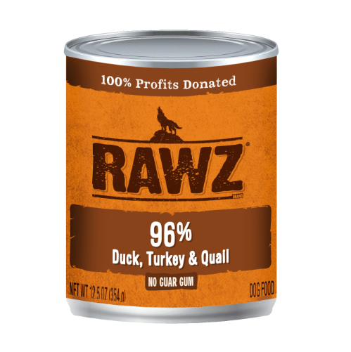 Rawz Meat Gum Free Cans For Dog - 96% Duck,Turkey and Quail．354g【12cans】
