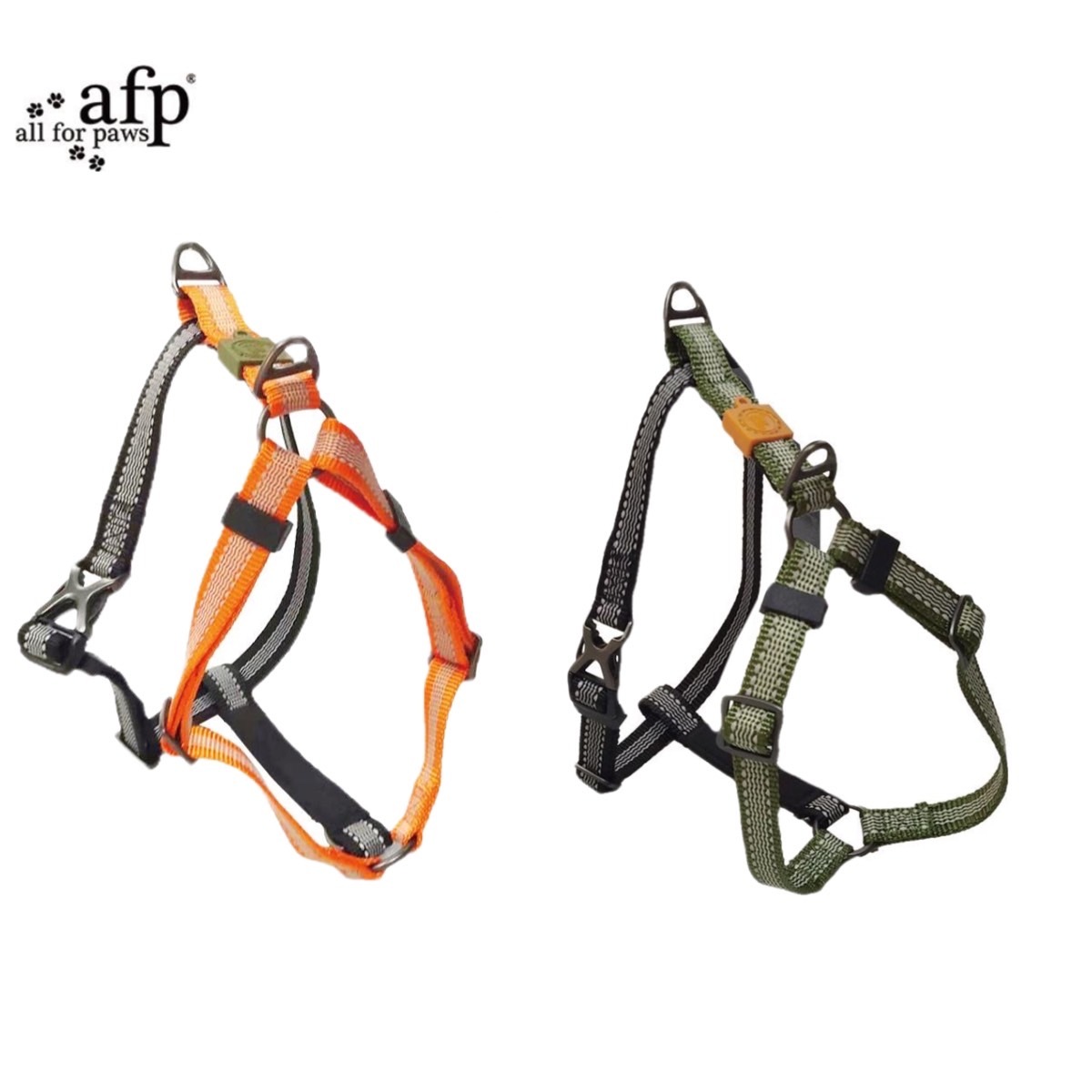 【AFP】街頭系列-犬用胸背帶 M-XL 橄欖橘/橄欖綠