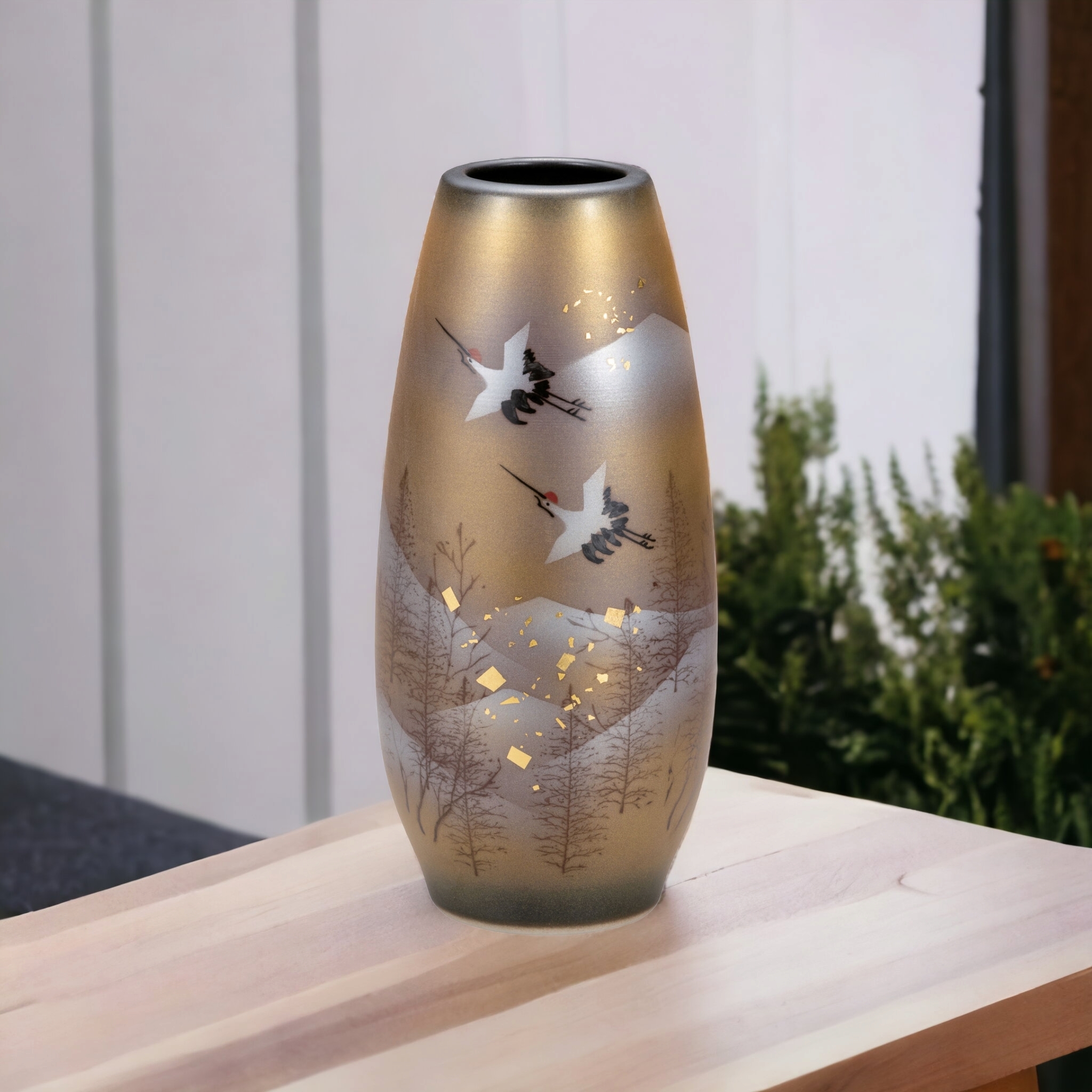 訂購」日本製九谷燒陶瓷花瓶(K8-1224)