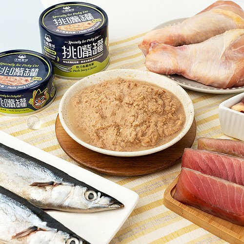 汪喵星球 挑嘴貓 鮭魚鰹魚 無膠主食罐 80g