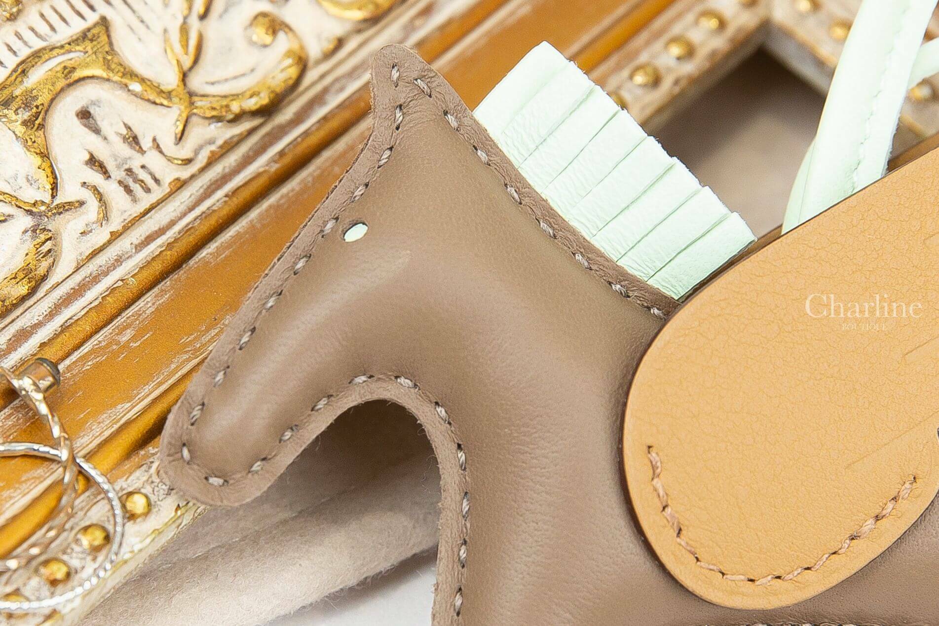 Hermès Rodeo PM Pegase 大象灰/氣泡綠/餅乾色小型飛馬吊飾