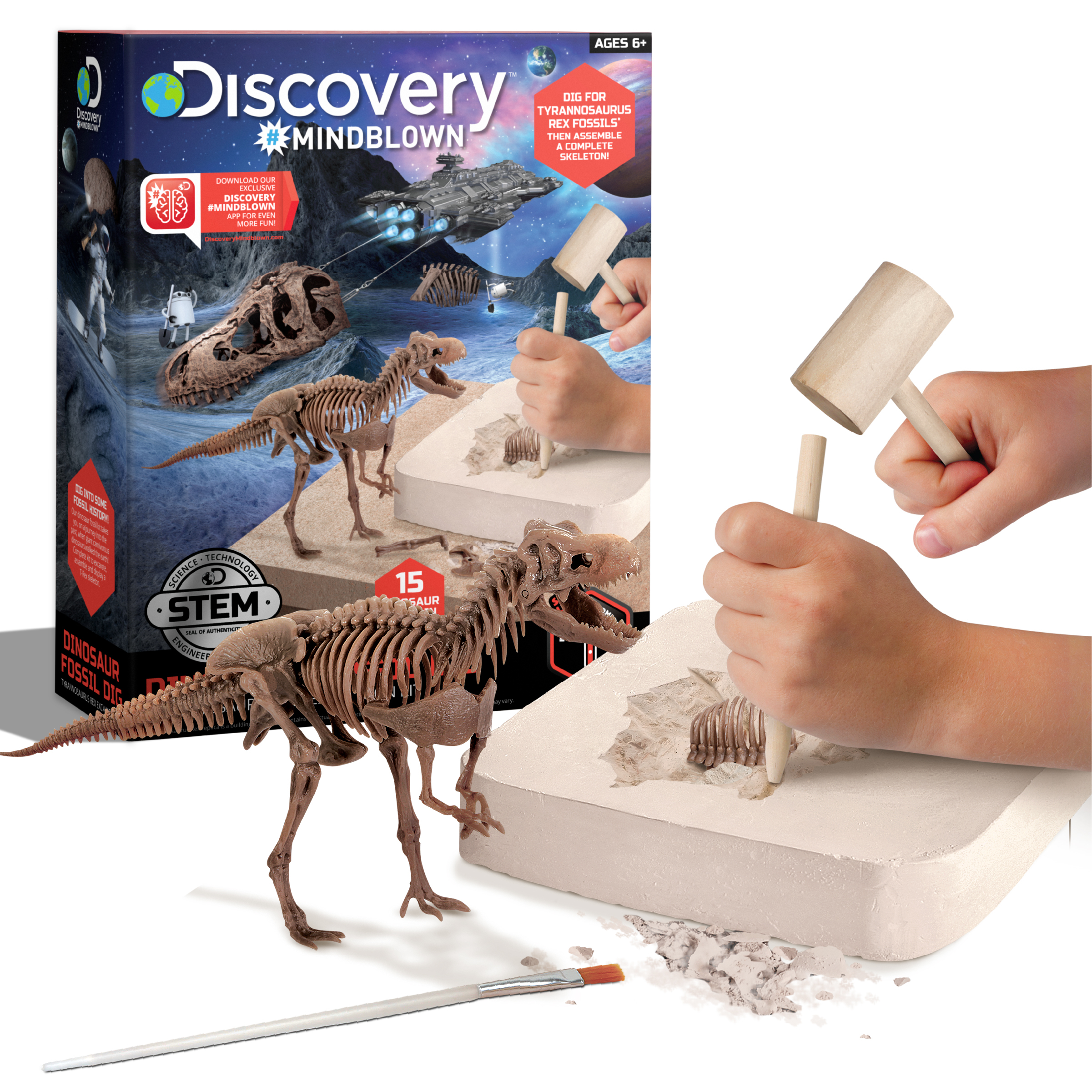 熱銷預購 【美國 Discovery】恐龍化石挖掘套組-霸王龍立體拼圖
