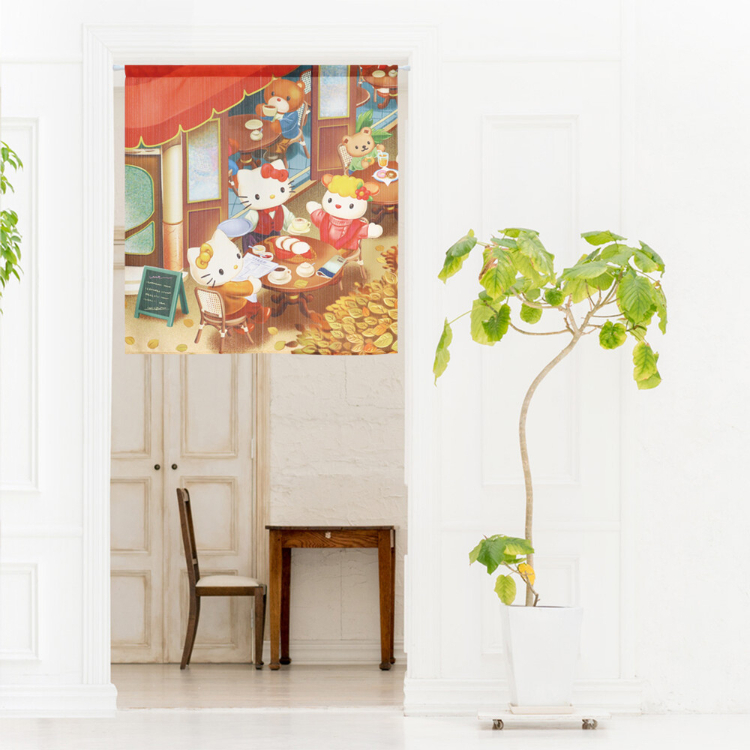 Sanrio 公仔大集合短門簾 85×90cm 咖啡店 #CM23SD-21250