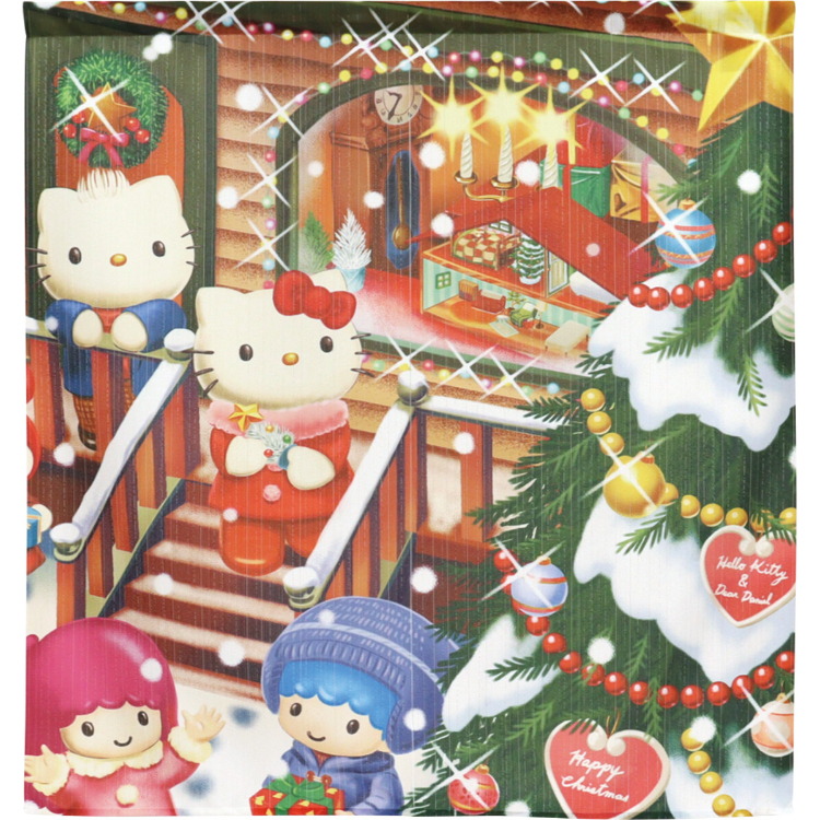 Sanrio 公仔大集合短門簾 85×90cm 聖誕樹 #CM23SD-21251