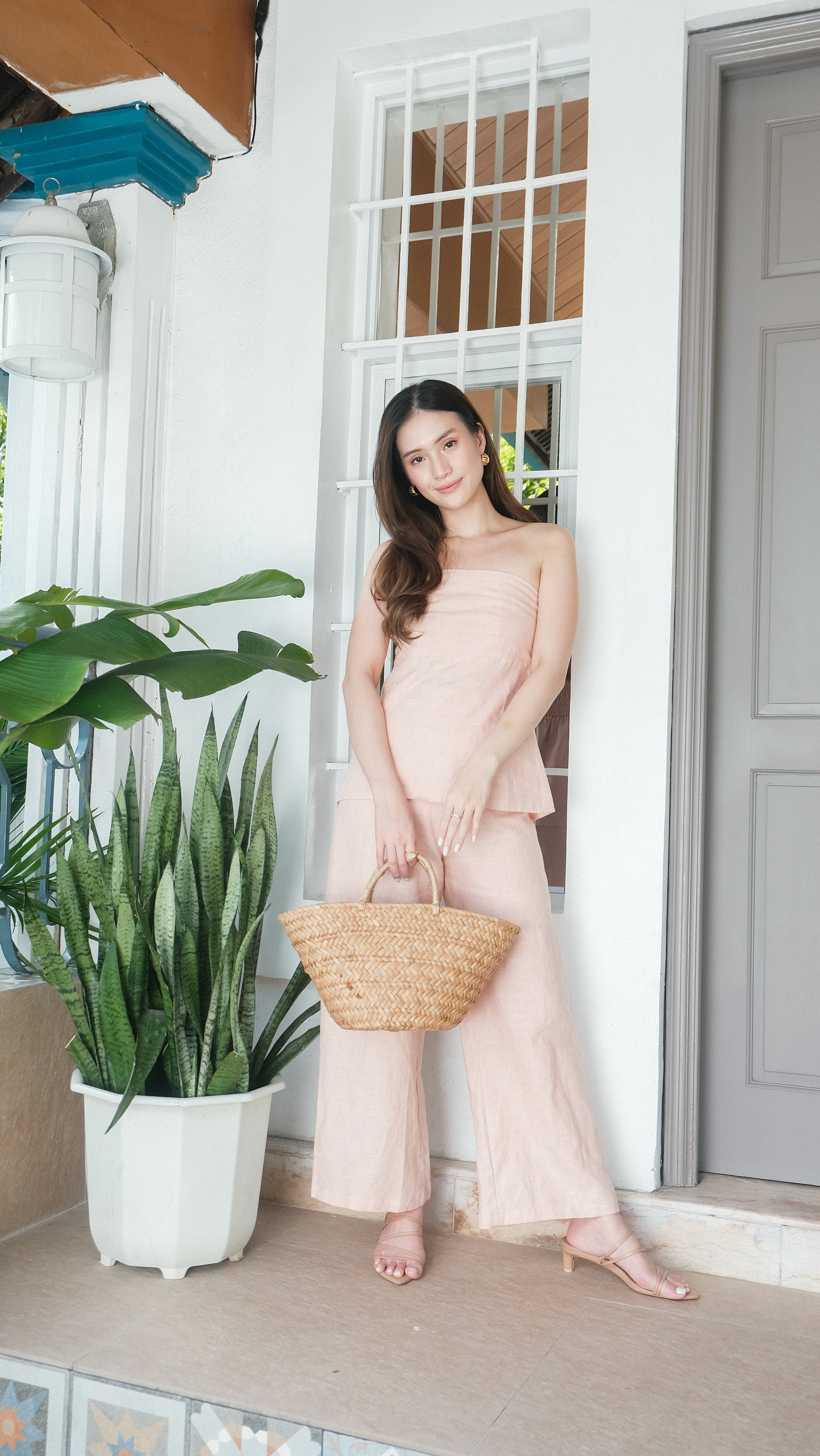 Parker Linen Pants - Apricot