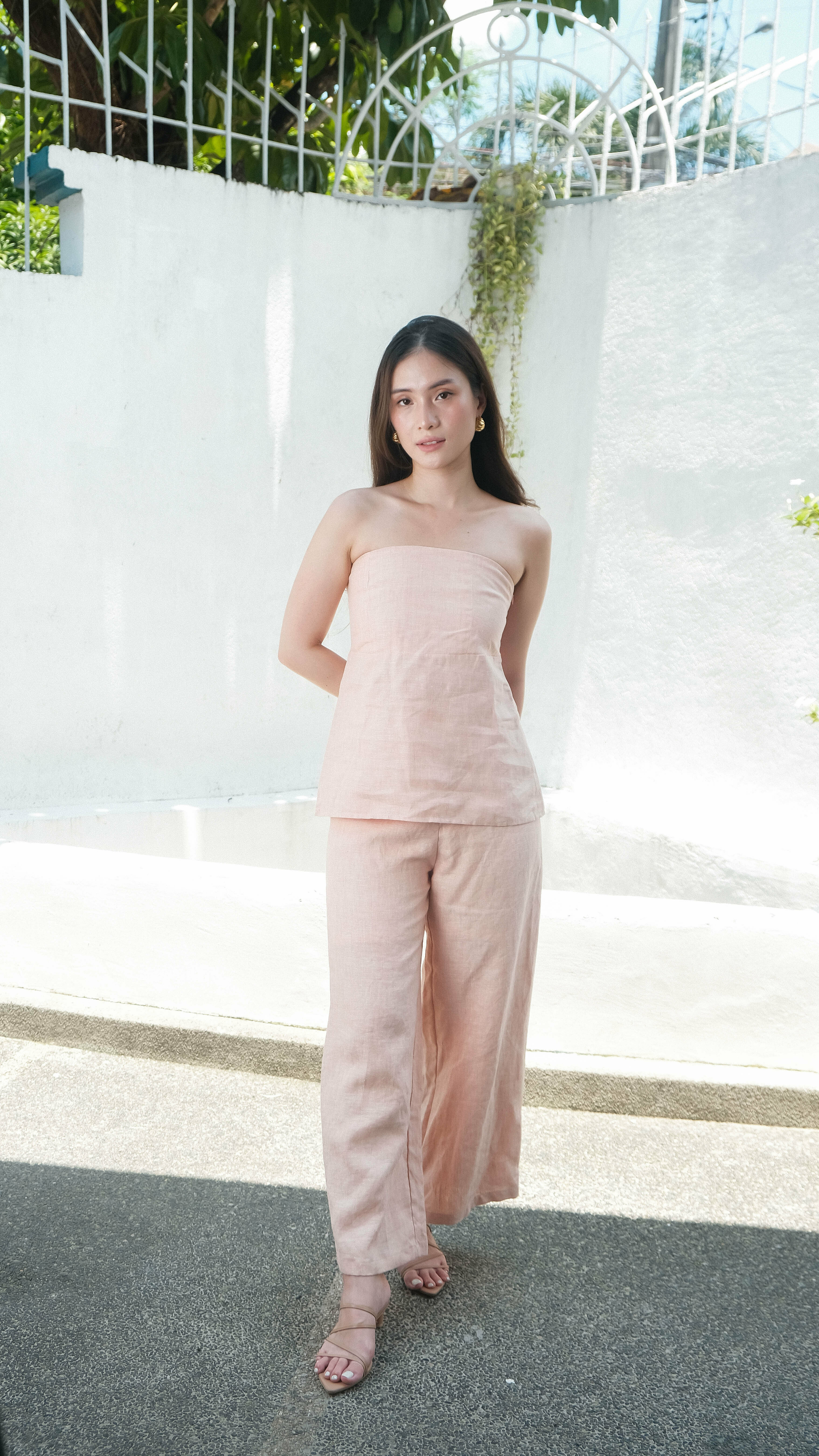 Parker Linen Pants - Apricot