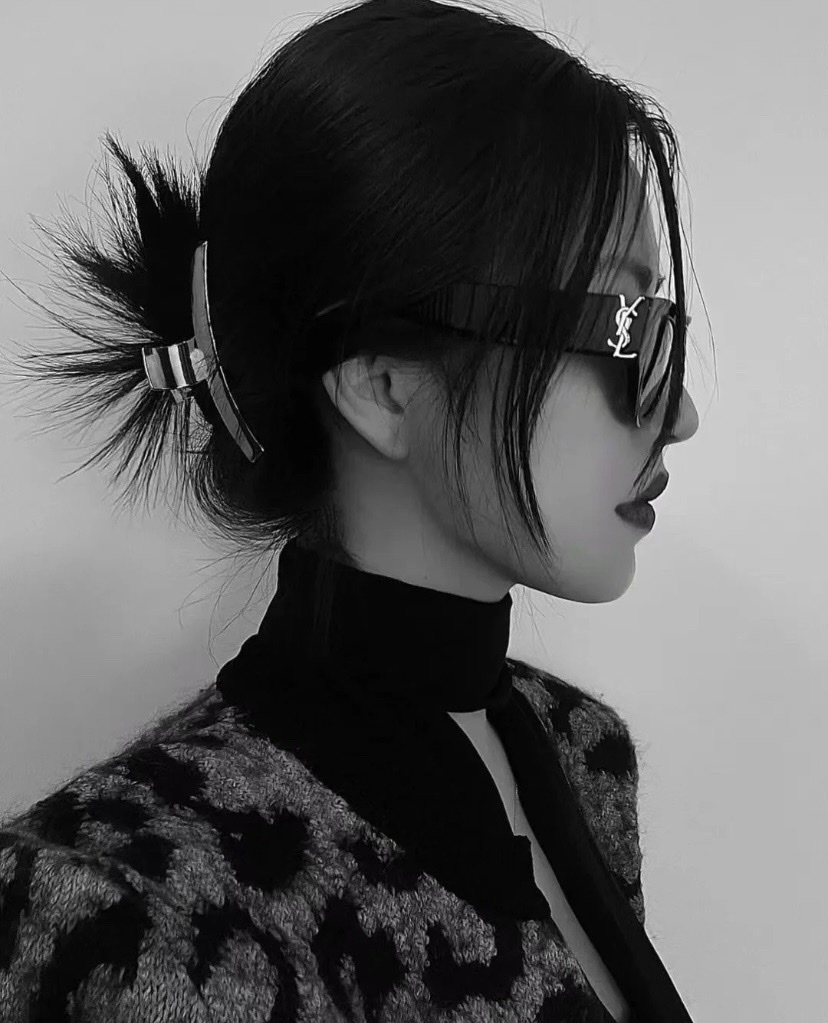 YSL m95 黑银 002 Rosé同款眼鏡-T