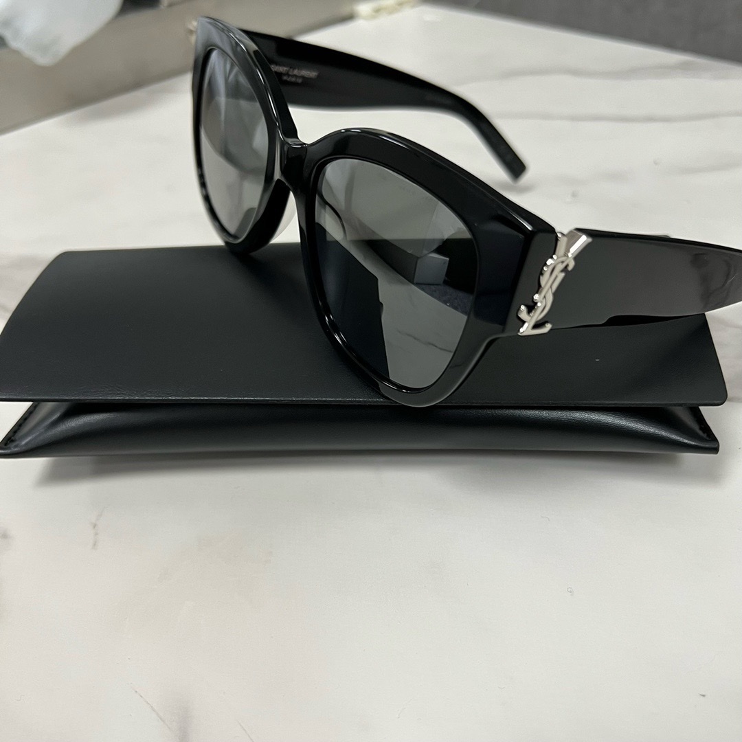 YSL m95 黑银 002 Rosé同款眼鏡-T