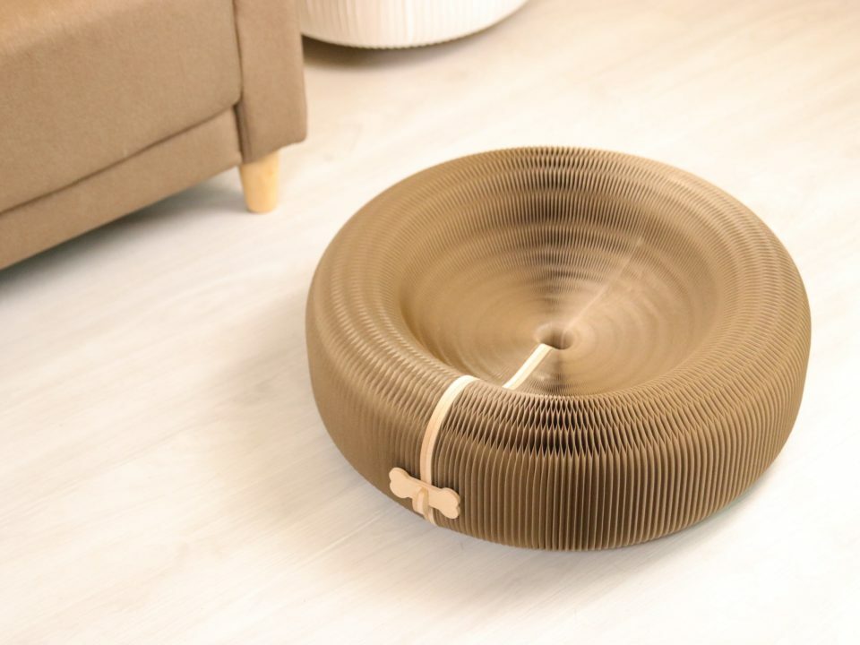 蜂巢紙貓床 - 柿餅