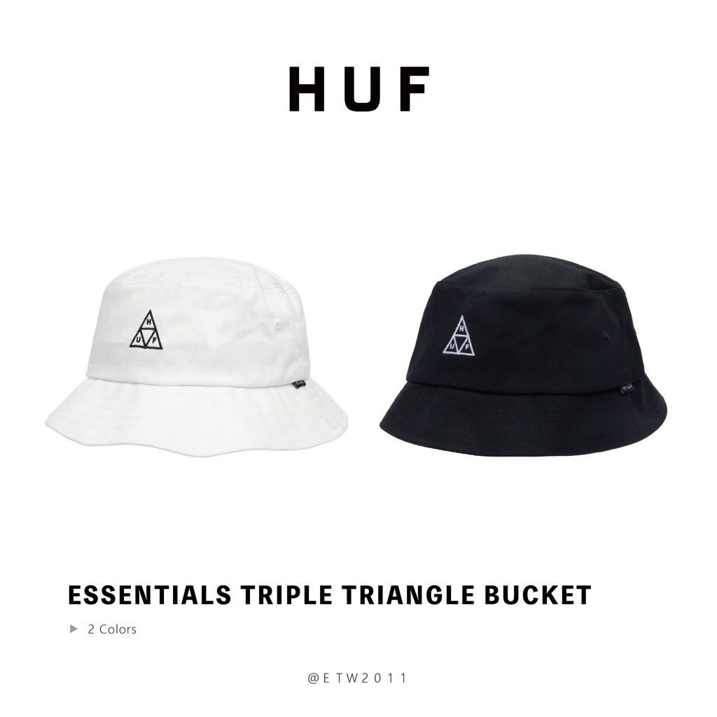 ☆ETW☆【EASY TO WEAR】HUF ESSENTIALS TT BUCKET 黑 白 漁夫帽 現貨