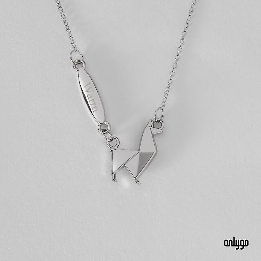 動物折り紙ネックレス - アルパカ (Warm)
