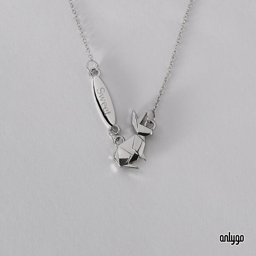 動物折り紙ネックレス - うさぎ (Sweet)