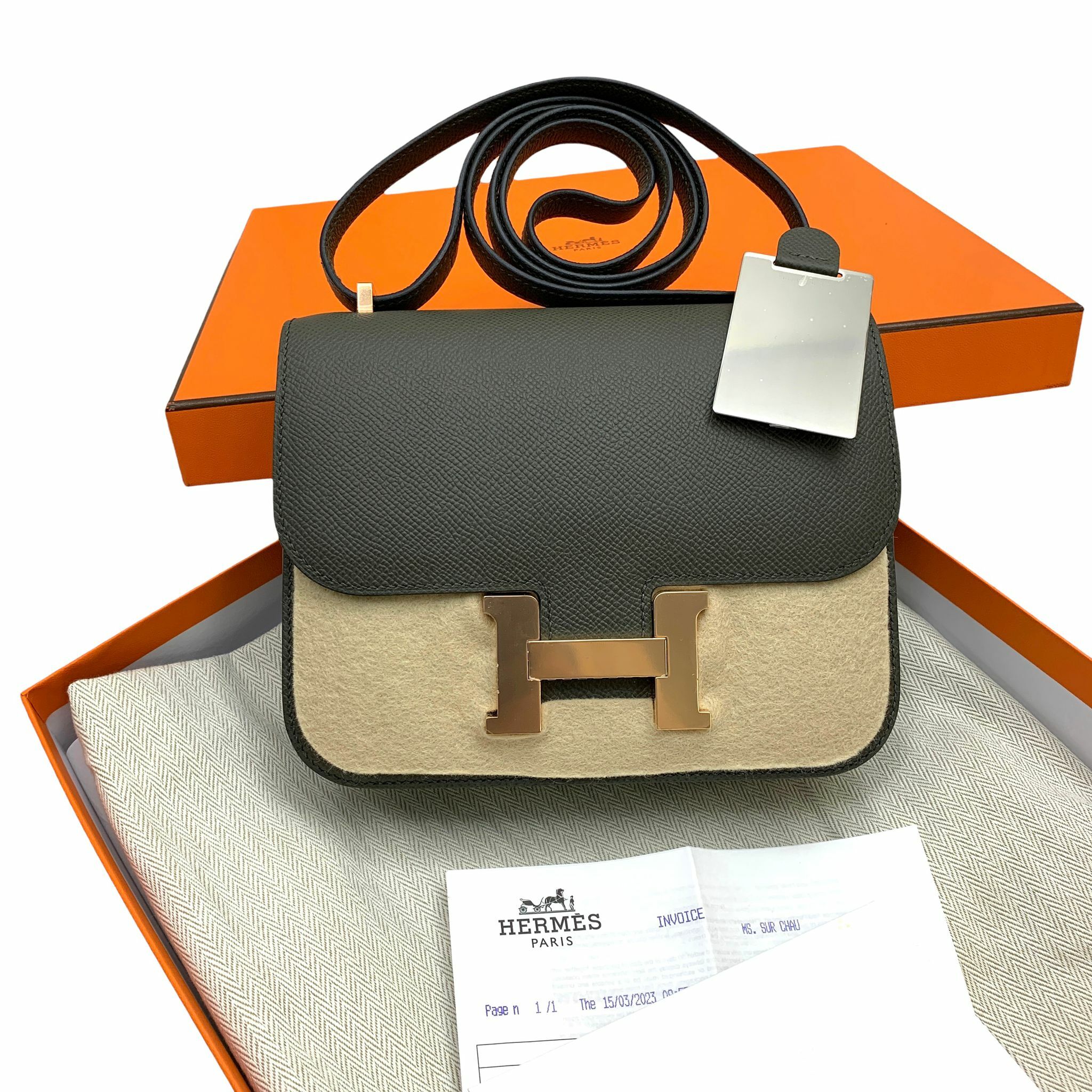 HERMES CONSTANCE 18 C6 VERT DE GRIS EPSOM SS 