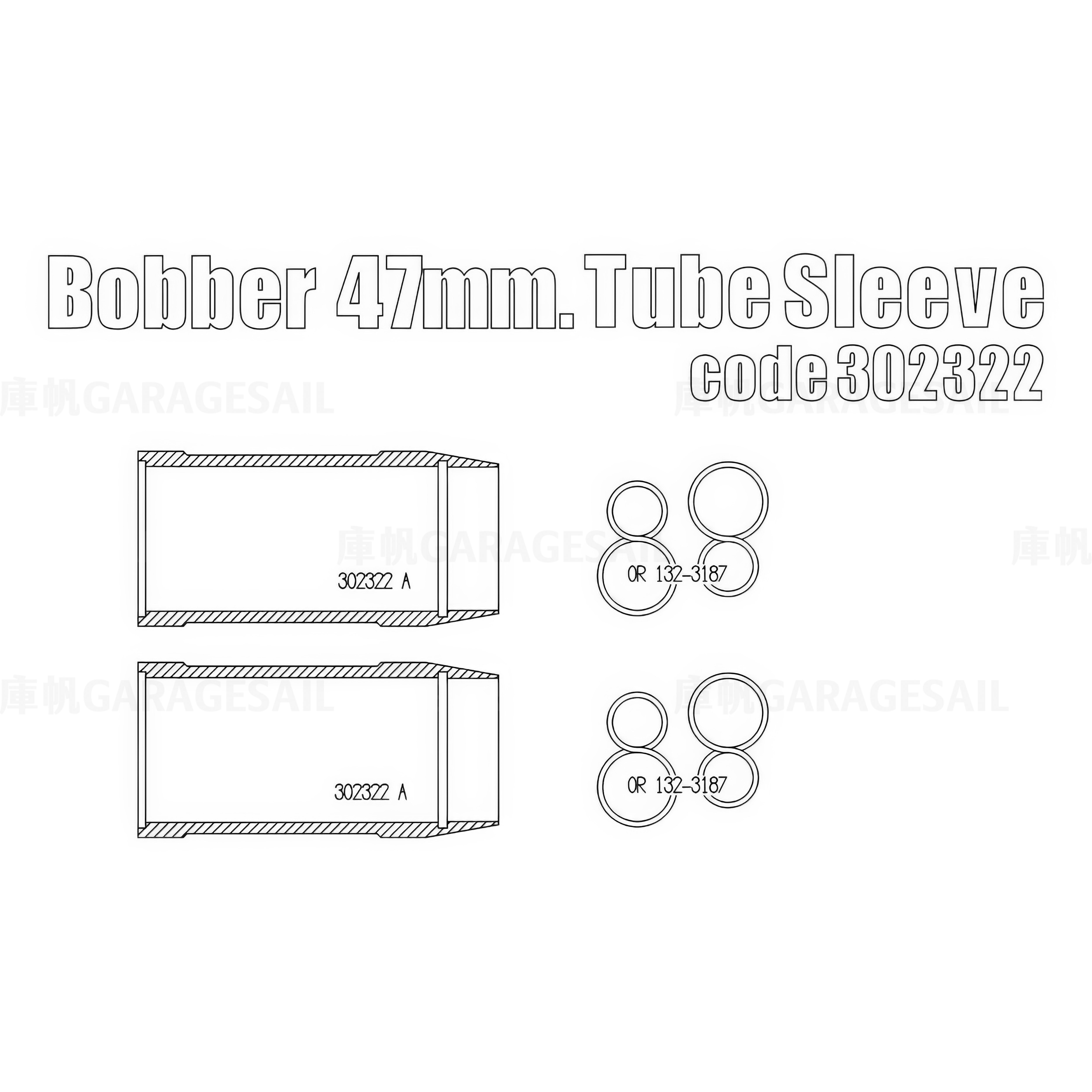 Free Spirits 水冷 Bobber 專用 前叉套管 47mm