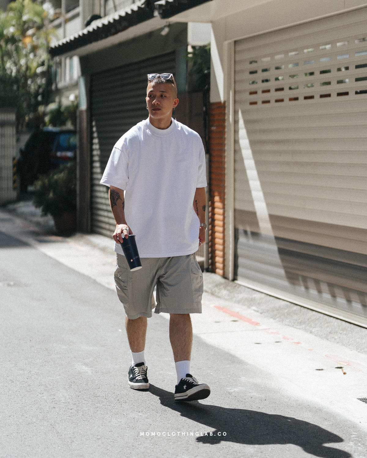 OurPick 微高領寬版 素面短袖 23136