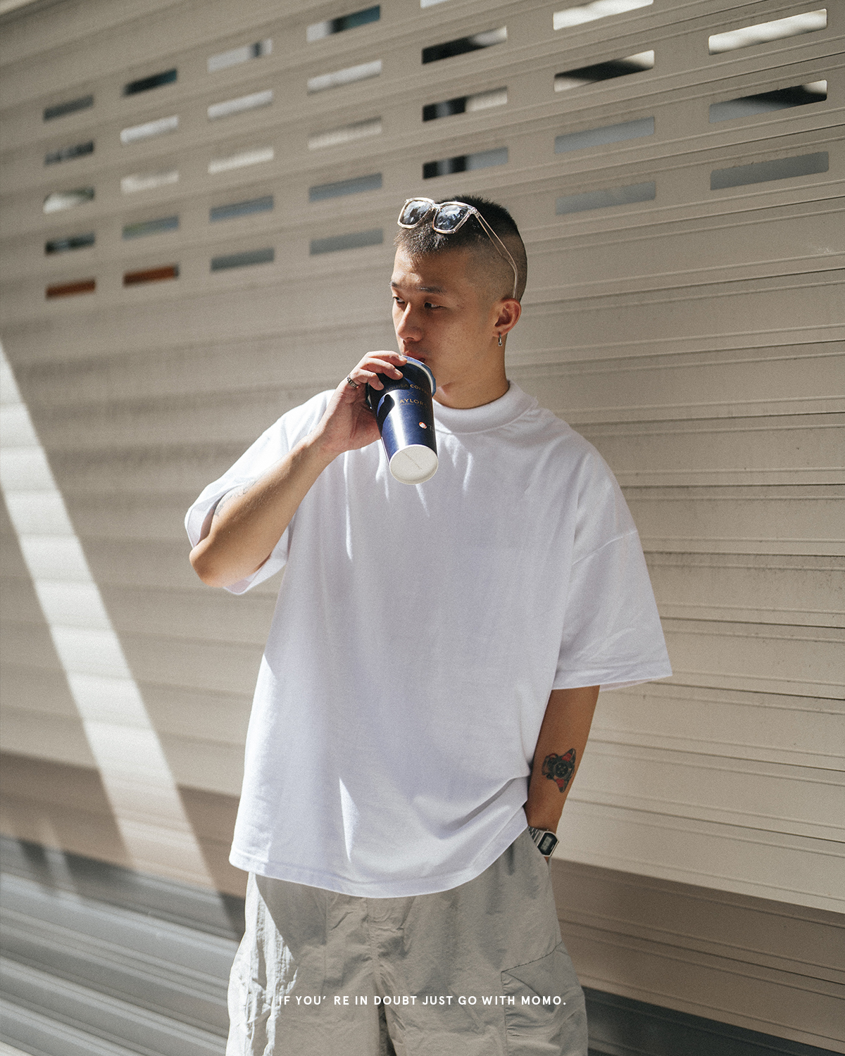 OurPick 微高領寬版 素面短袖 23136