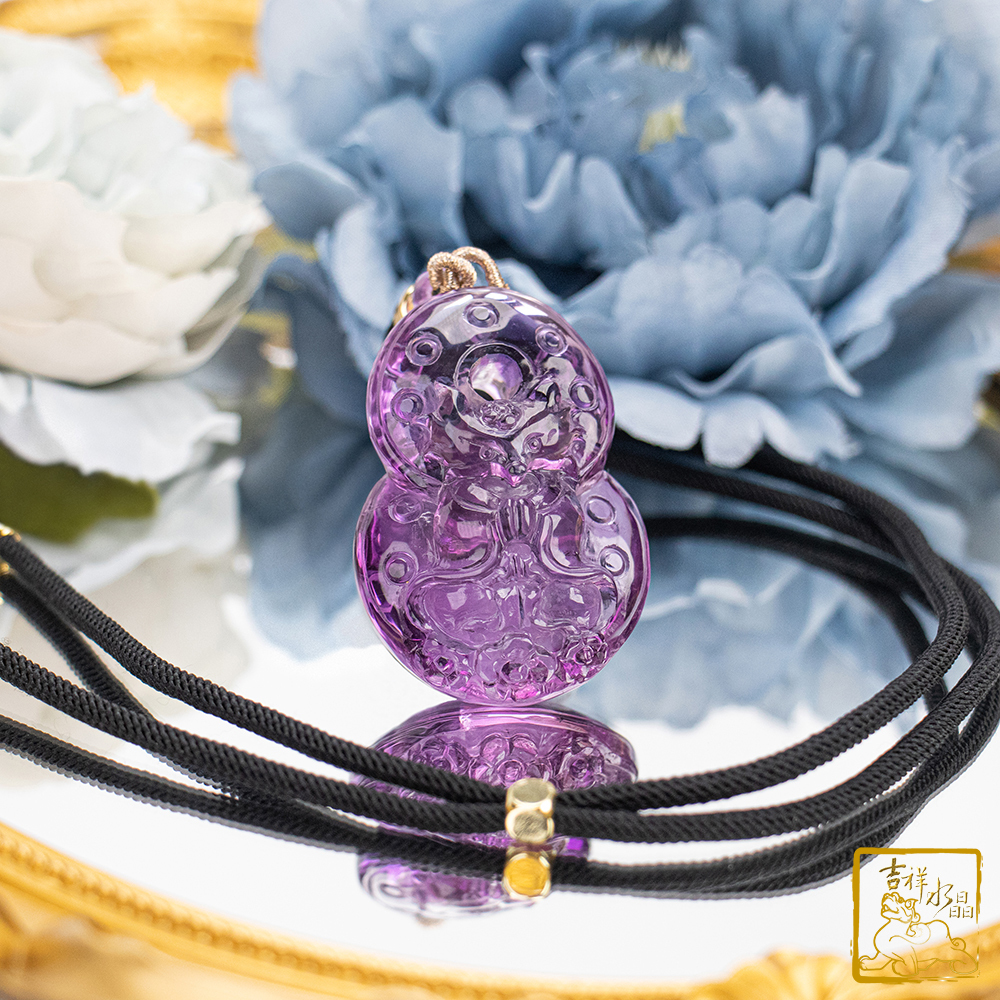 Amethyst Fox-Fairy Necklace 43.8g