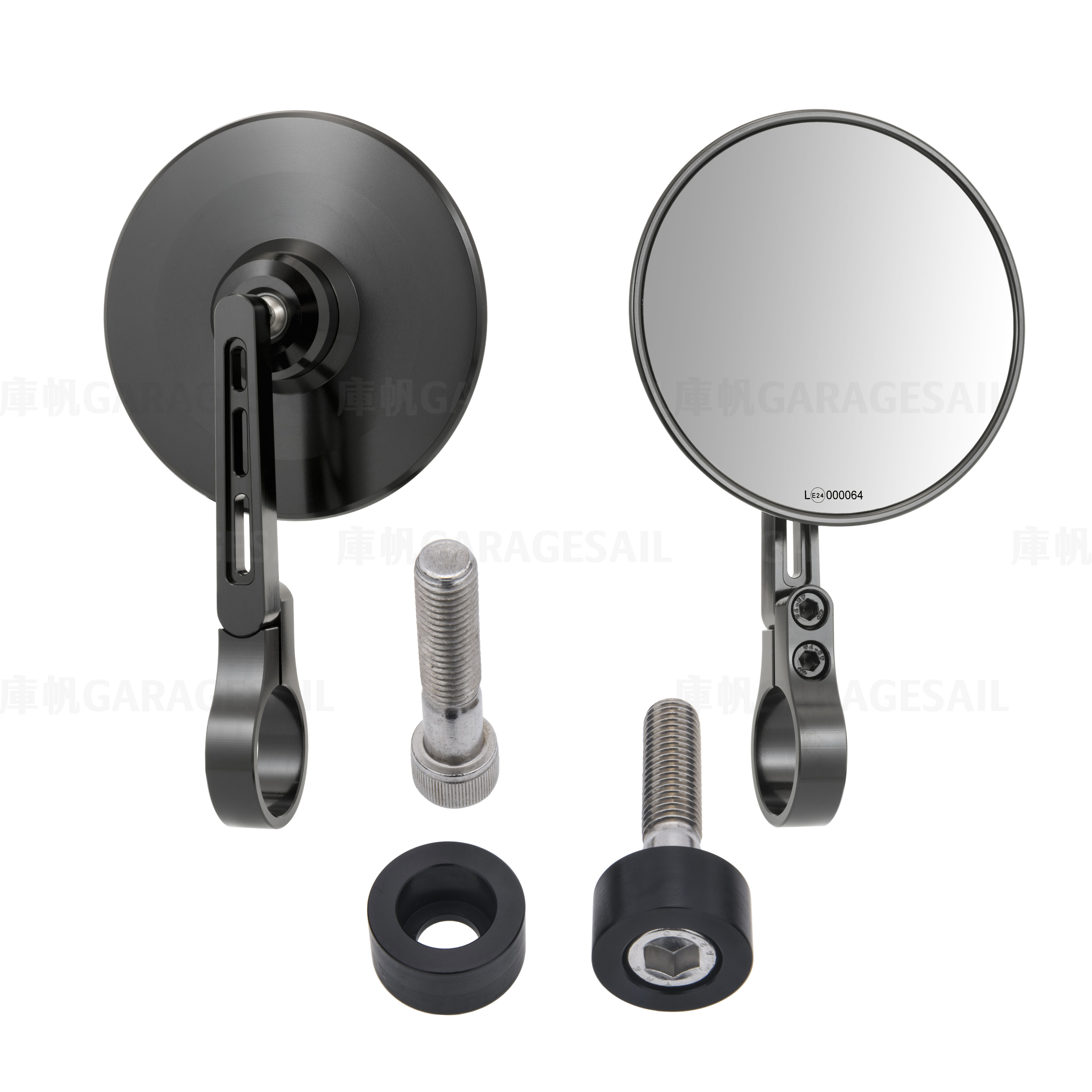 BMW R9T專用 把手端 後照鏡 4吋圓 圓碟 D1