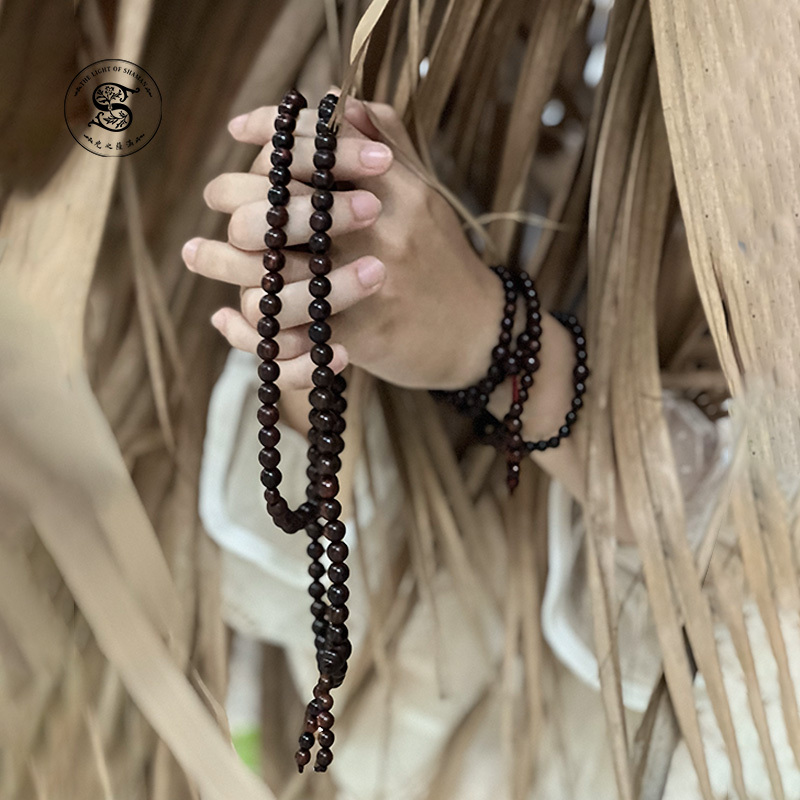 稀有難得聖物 寮國雷劈降真木手工製作雷劈降真木 108念珠 手珠