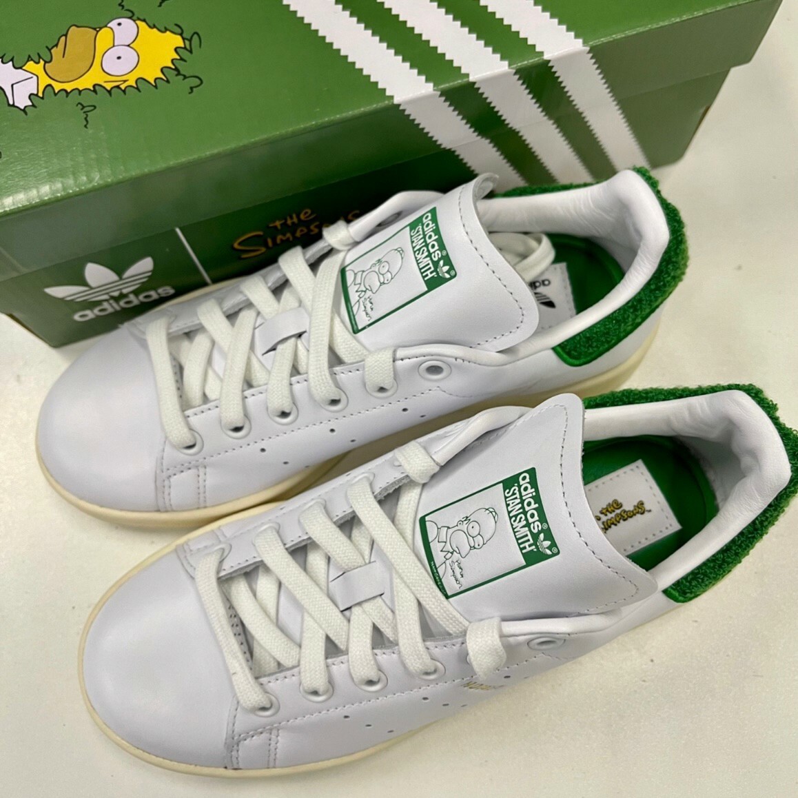 Adidas Stan Smith x The Simpsons "Homer Simpson" 辛普森聯名 迷因 白綠 休閒鞋