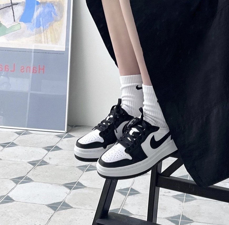 NIKE AIR JORDAN 1 ELEVATE 厚底 PANDA 黑白熊貓