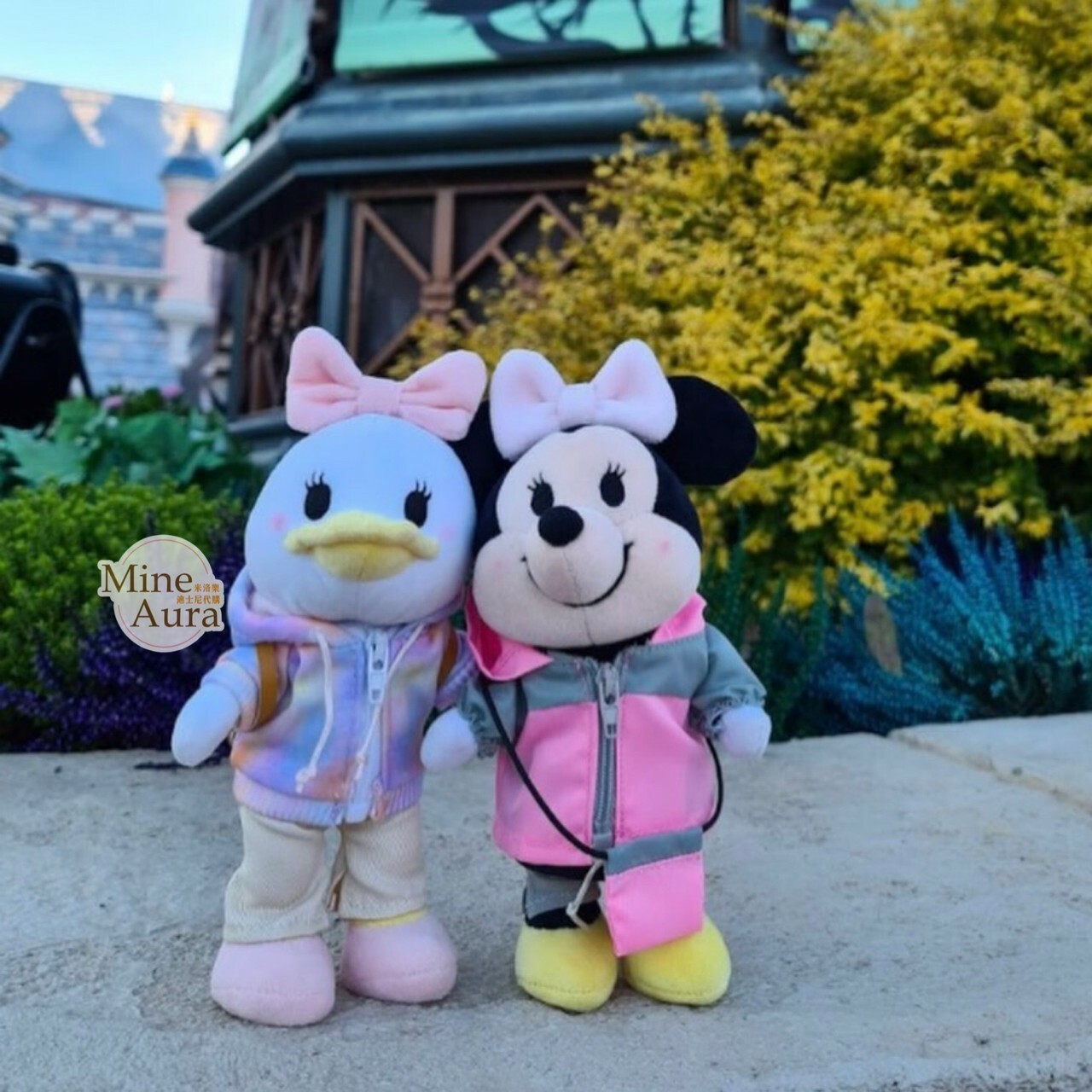 (特價現貨) nuiMOs娃娃公仔專用 桃灰拼色連帽外套+短裙組 造型服裝 (無娃娃) -香港迪士尼樂園