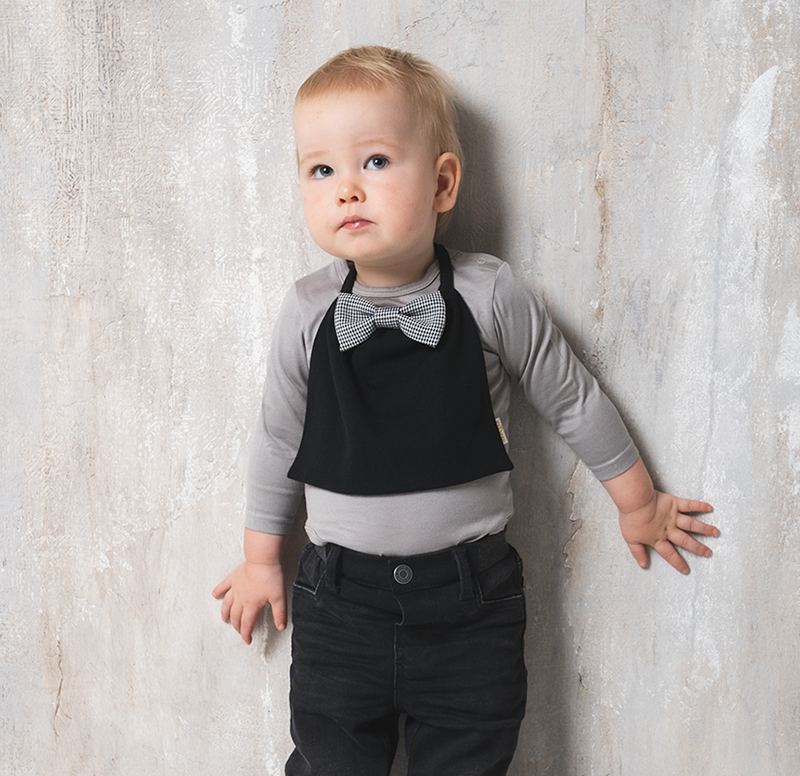 Niva 可愛造型圍兜/口水巾-領結小王子