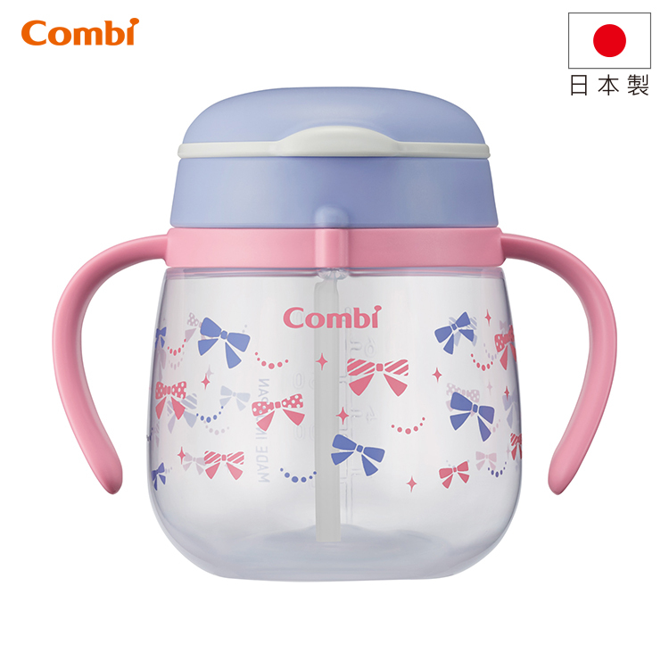 【日本製】 Laku Mug 吸管杯 (6mth+) #小粉蝶結 -118072