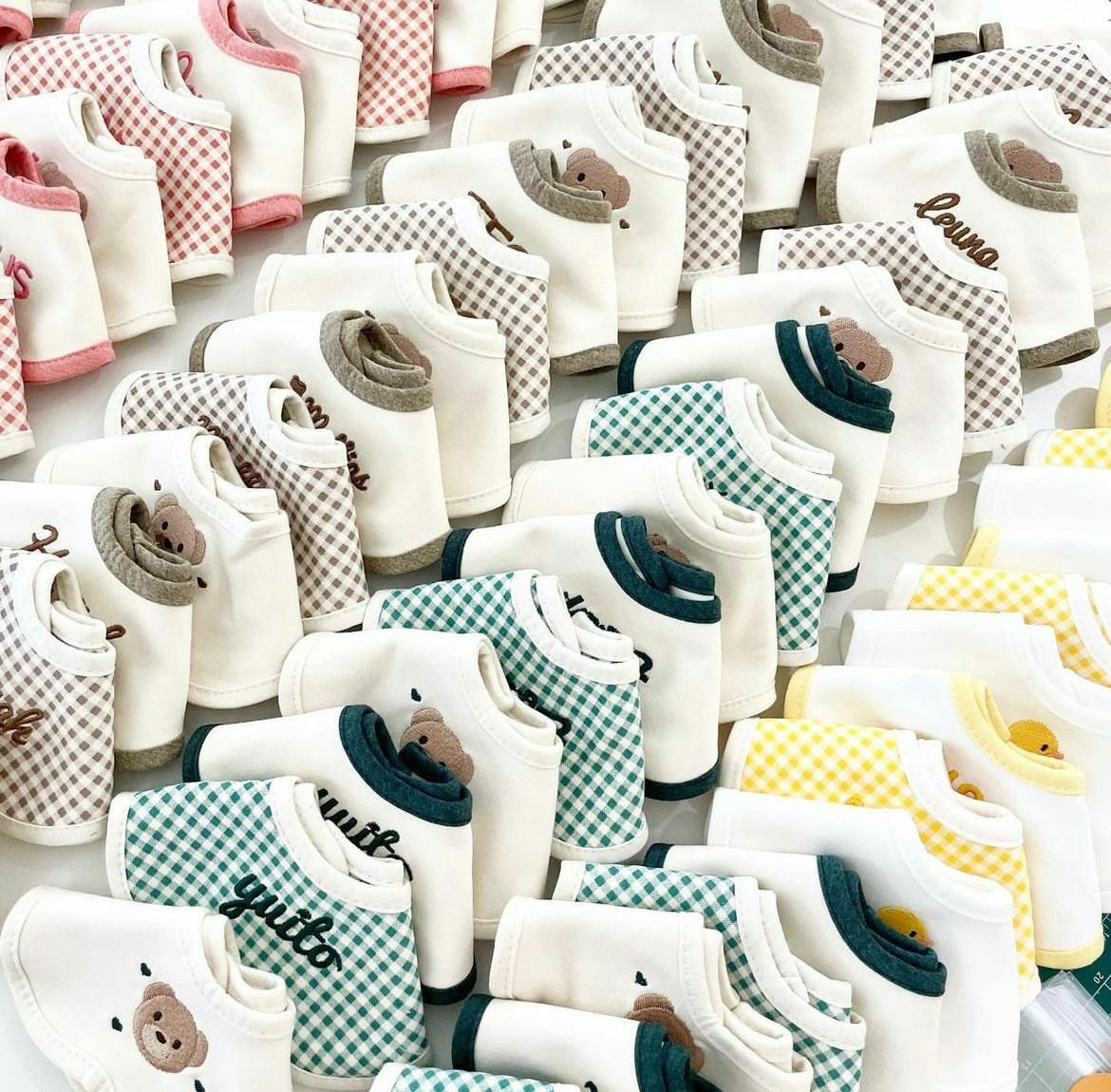 🇰🇷SonBébé 刺繡四季用純棉口水巾 三件套