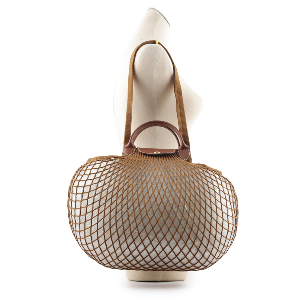 【LONGCHAMP】LE PLIAGE FILET 二用漁網包(菸草色) 10121 HVH 004