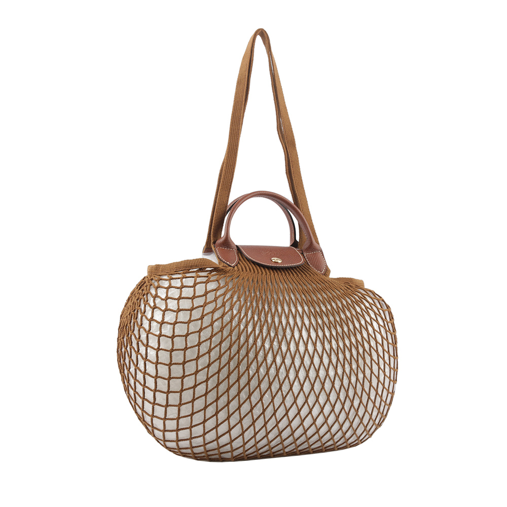 【LONGCHAMP】LE PLIAGE FILET 二用漁網包(菸草色) 10121 HVH 004