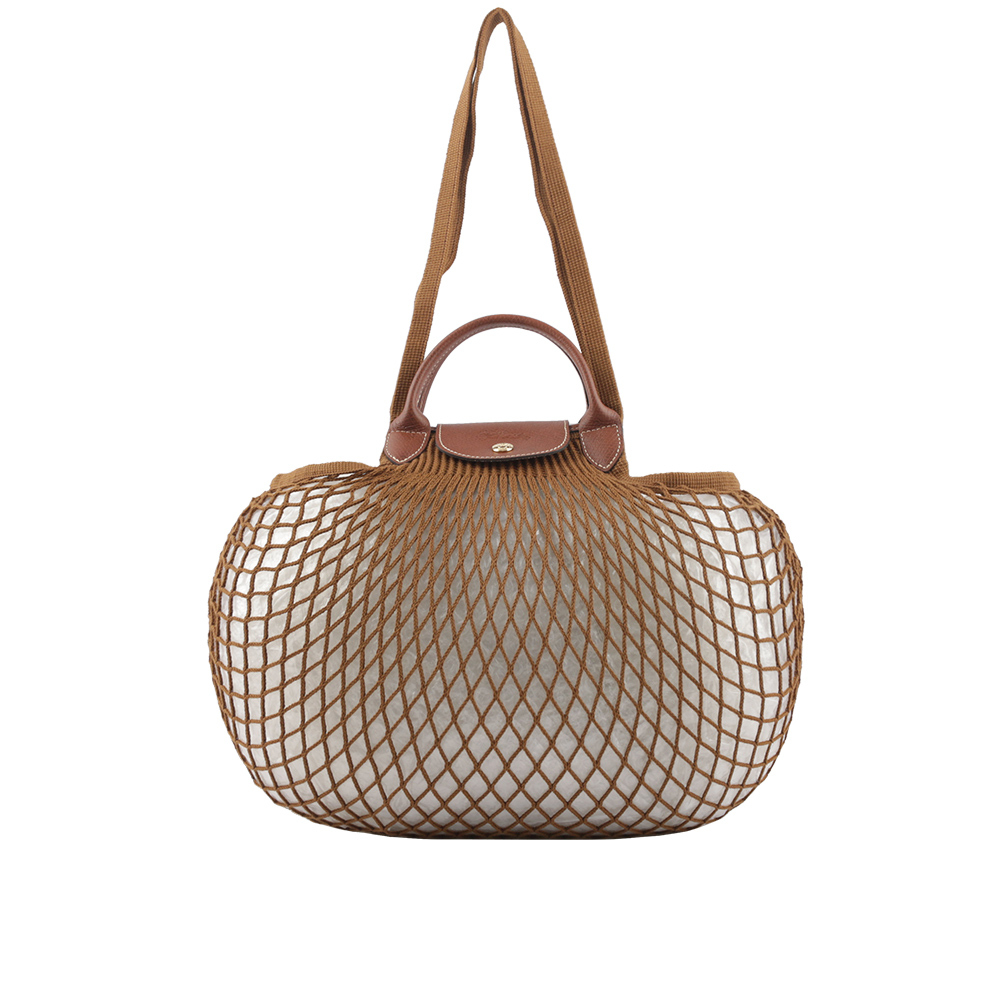 【LONGCHAMP】LE PLIAGE FILET 二用漁網包(菸草色) 10121 HVH 004