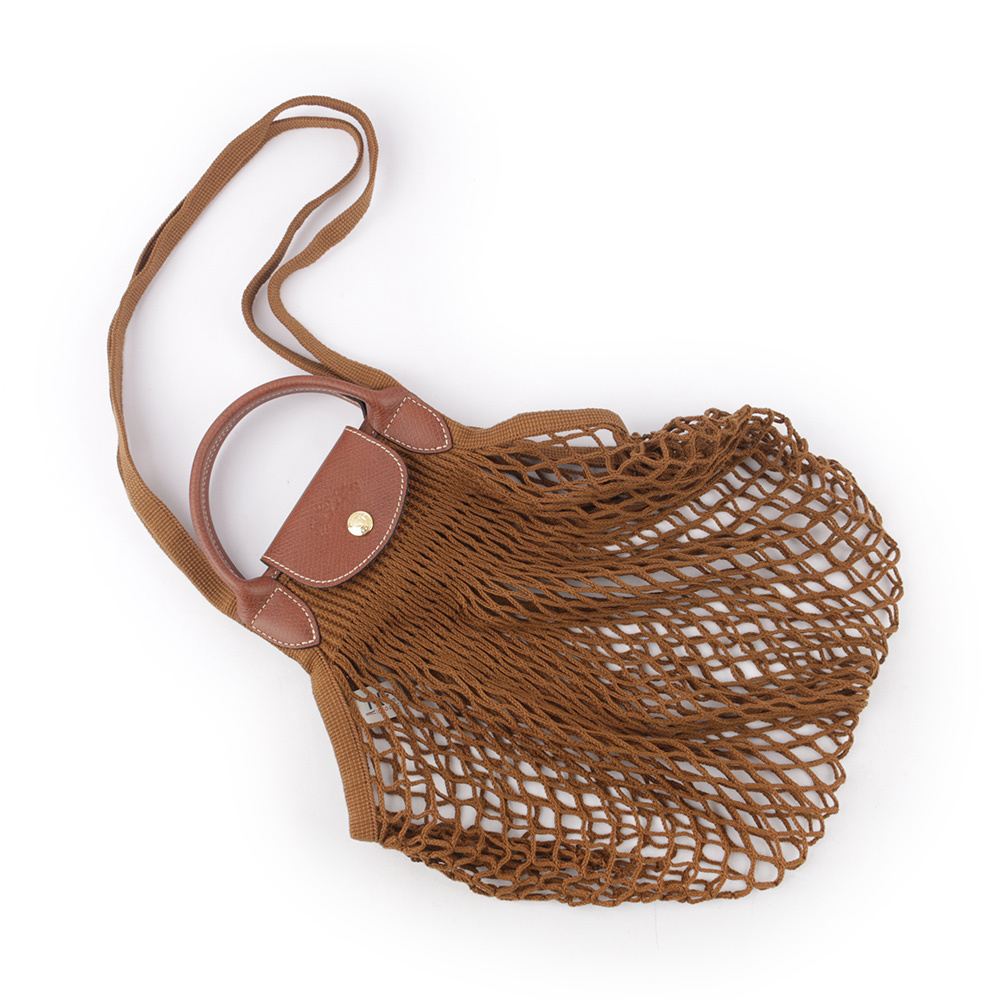 【LONGCHAMP】LE PLIAGE FILET 二用漁網包(菸草色) 10121 HVH 004