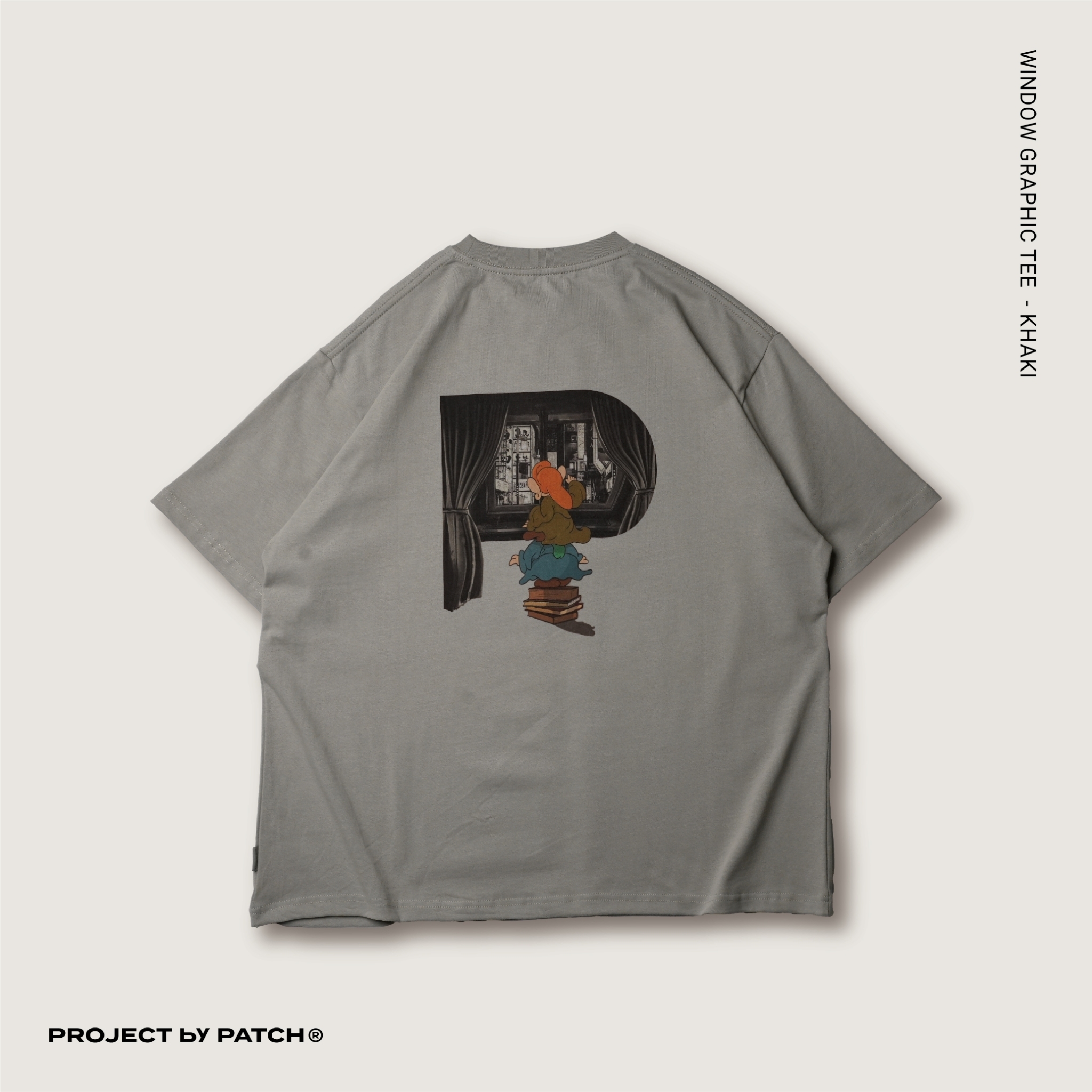P.B.P - WINDOW GRAPHIC TEE - KHAKI
