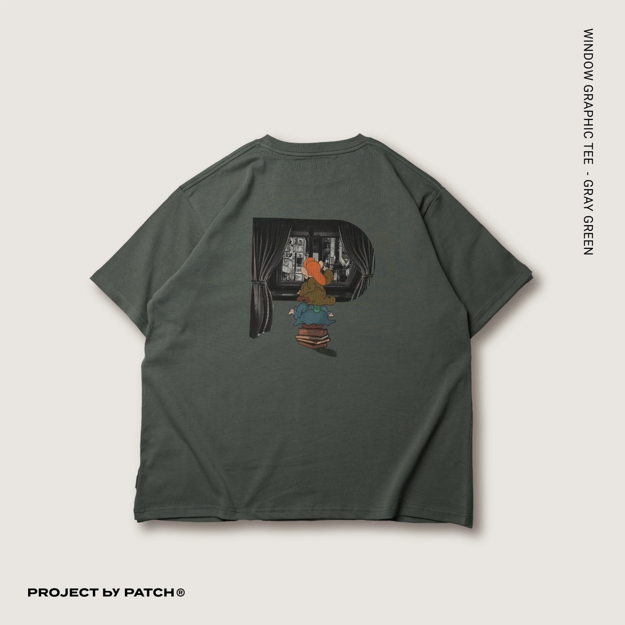 P.B.P - WINDOW GRAPHIC TEE - GREY