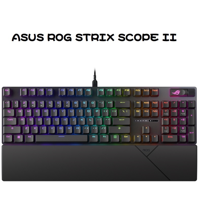 【送桌墊】米特3C數位–ASUS 華碩 ROG STRIX SCOPE II PBT 機械式電競鍵盤 STORM軸/90MP036B-BKTA01/SNOW軸/90MP036A-BKTA01