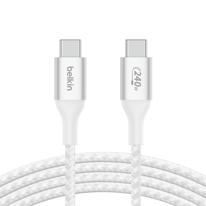 BELKIN USB-C 至 USB-C 充電線 240W - 白色
