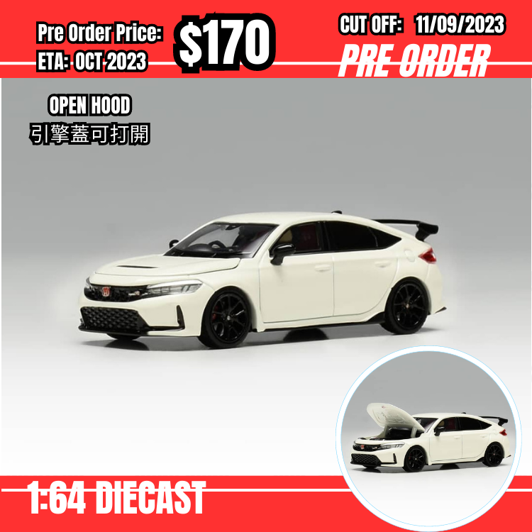 PO-$170 * Motorhelix * 1:64 Honda Civic Type R FL5 White [OD30/08]