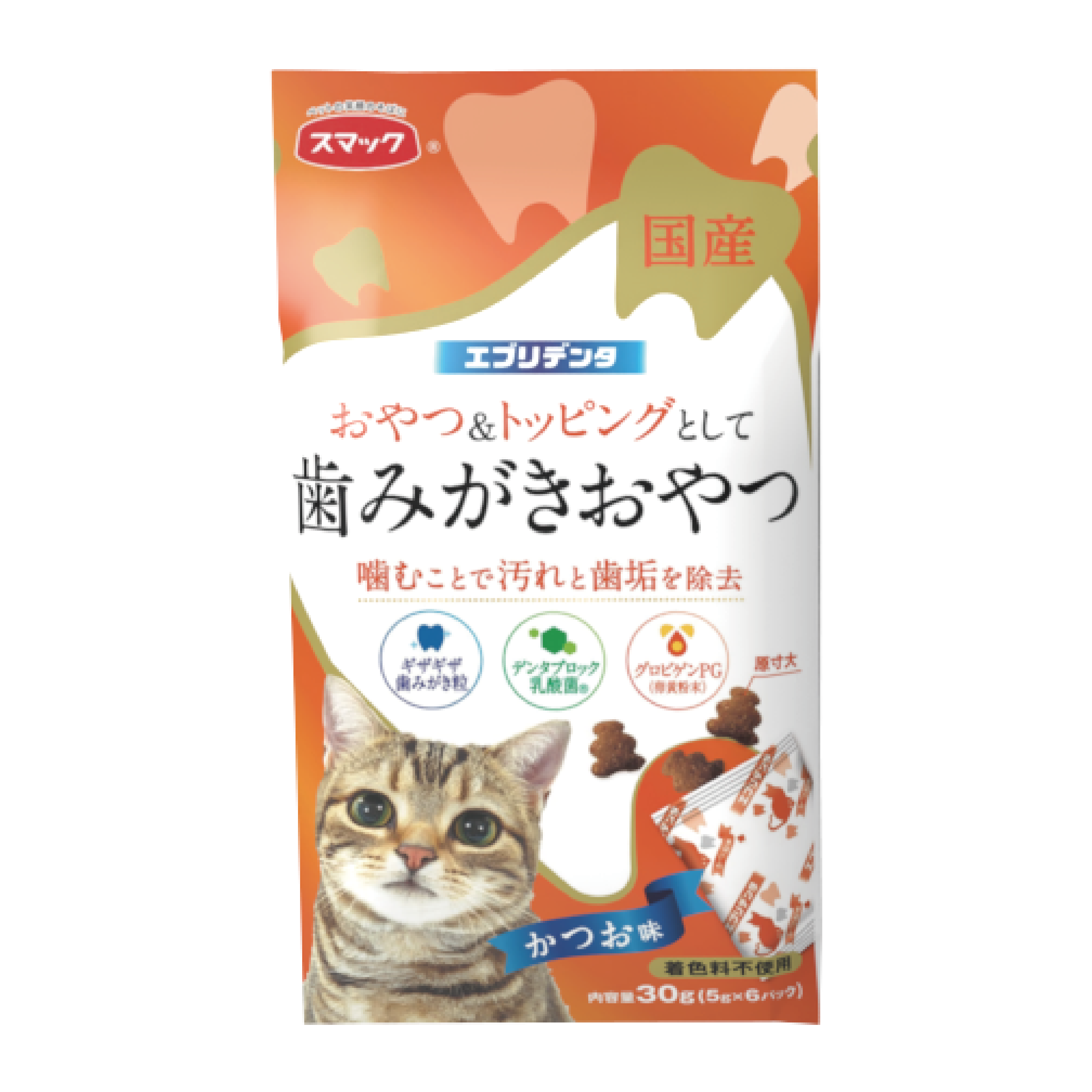 日本「日の味」SMACK｜日常潔齒-鰹魚味貓小食 30g (JSM-2815)