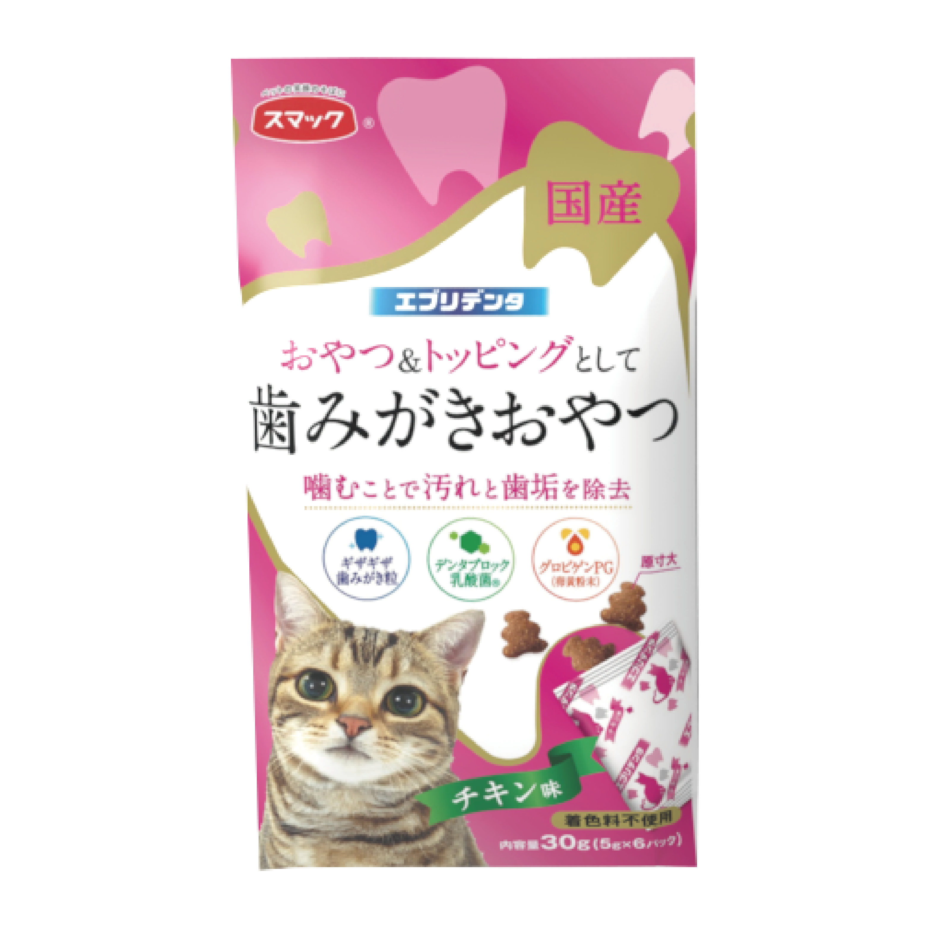 日本「日の味」｜SMACK 日常潔齒-雞肉味貓小食 30g (JSM-2839)