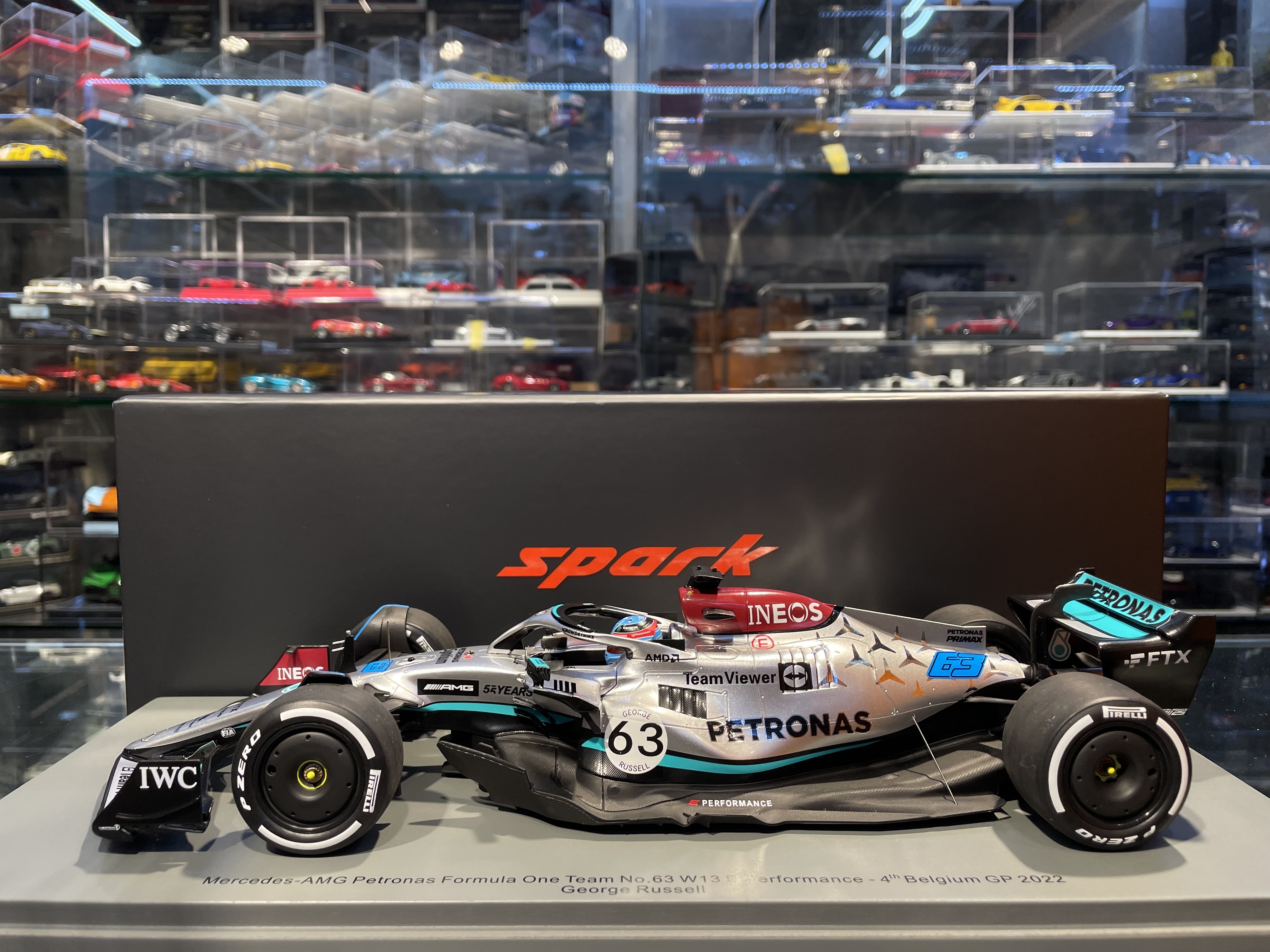 Spark 18S771 Mercedes-AMG F1 W13 #63 4th Belgian 1/18