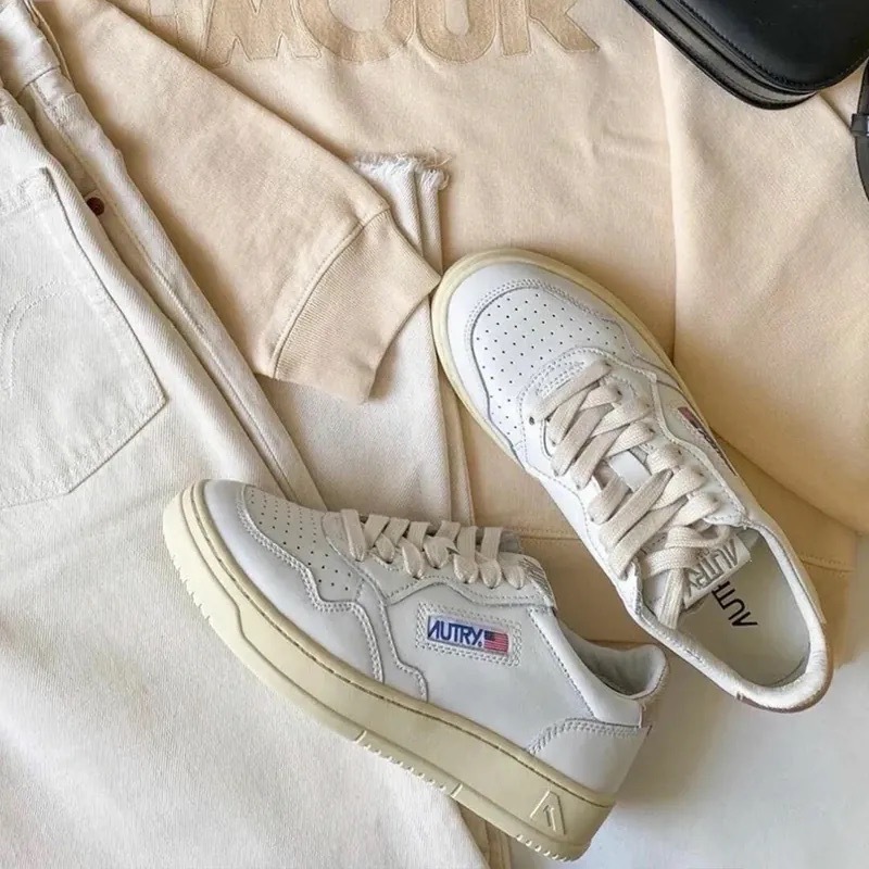 Autry Medalist 皮革 小白鞋 奶油底 休閒鞋  AULW-LL15