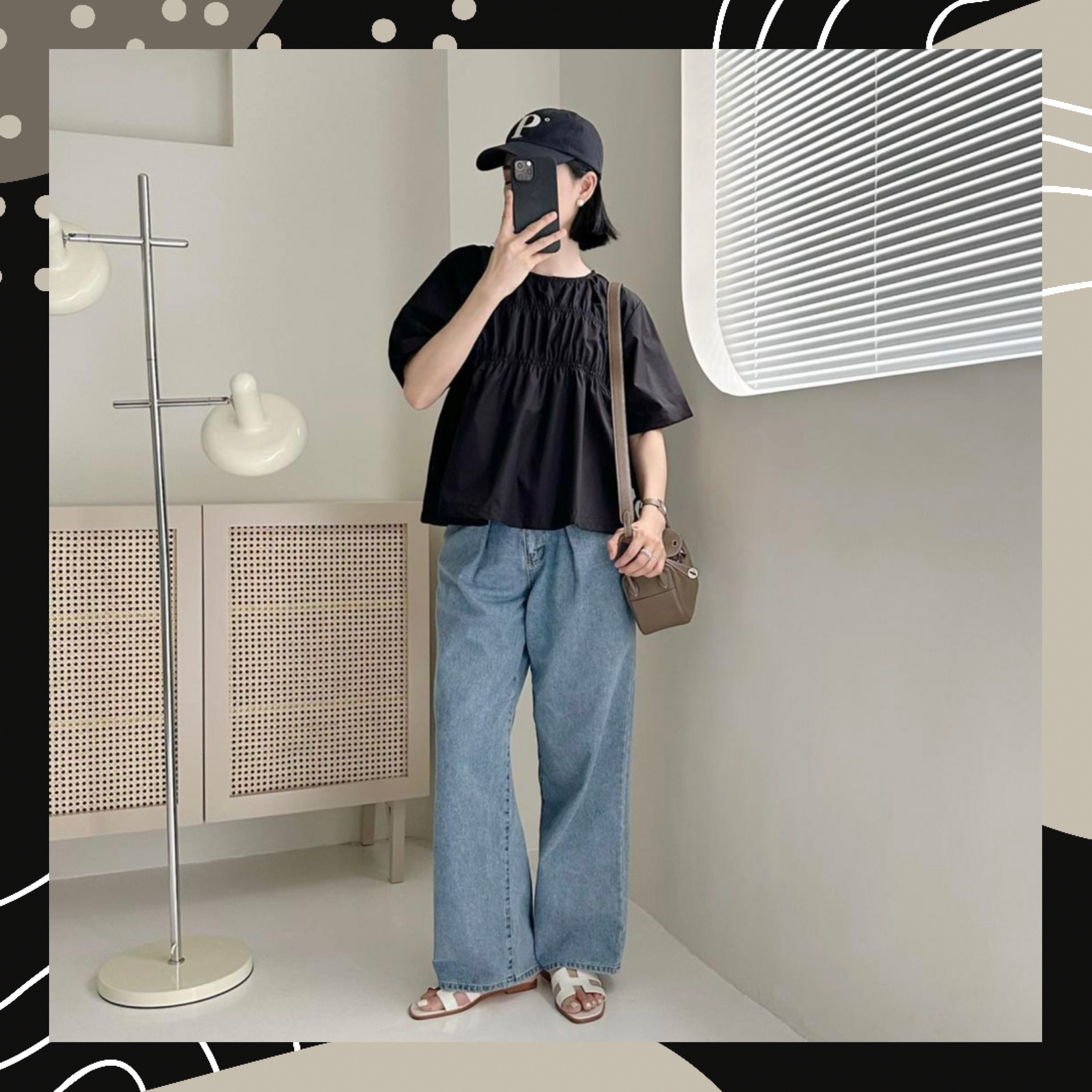 【BONNIE】4色～車橡筋薄TOP